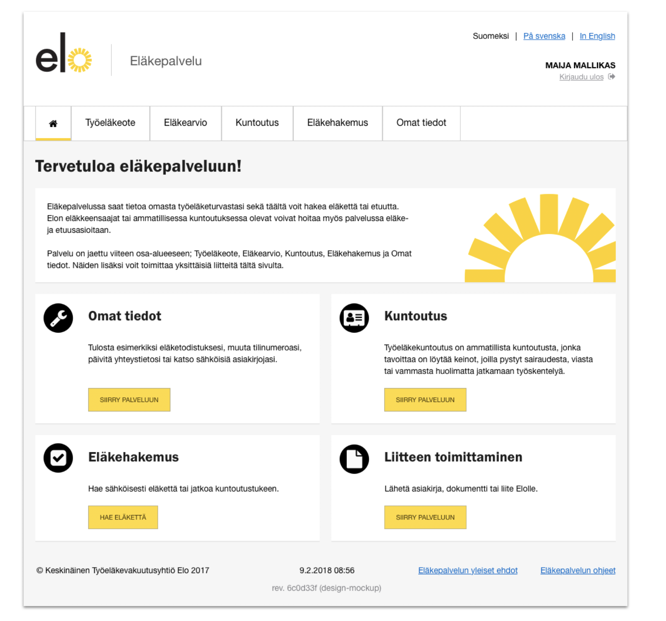 Elo webservice view