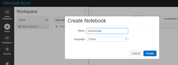 Creating a Notebook in Azure